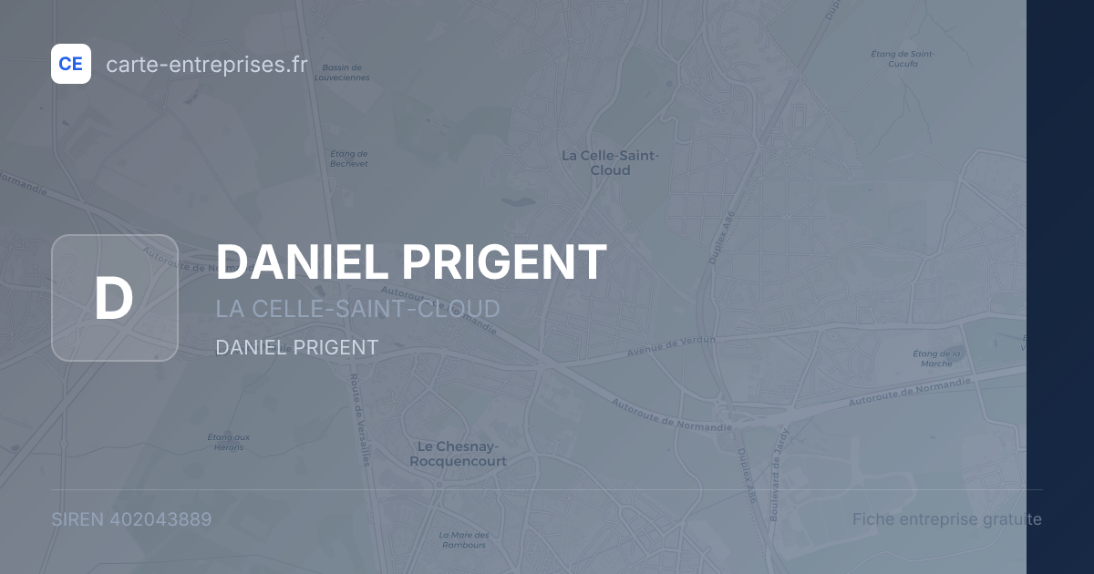 DANIEL PRIGENT — 402043889 — fiche entreprise