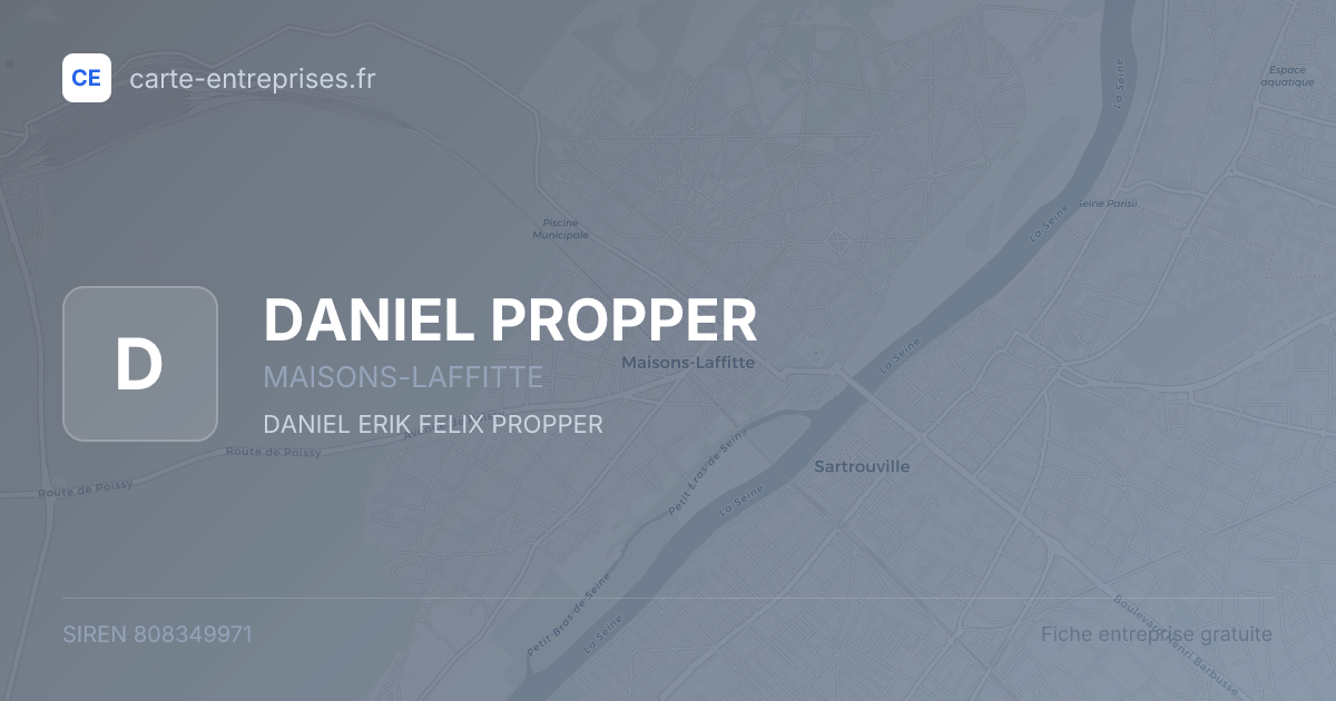 DANIEL PROPPER — 808349971 — fiche entreprise
