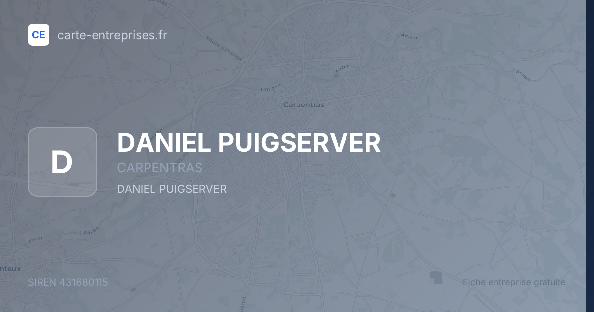 DANIEL PUIGSERVER — 431680115 — fiche entreprise