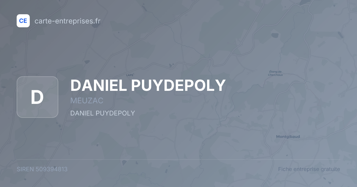 DANIEL PUYDEPOLY — 509394813 — fiche entreprise