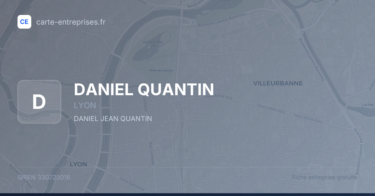 DANIEL QUANTIN — 330723016 — fiche entreprise
