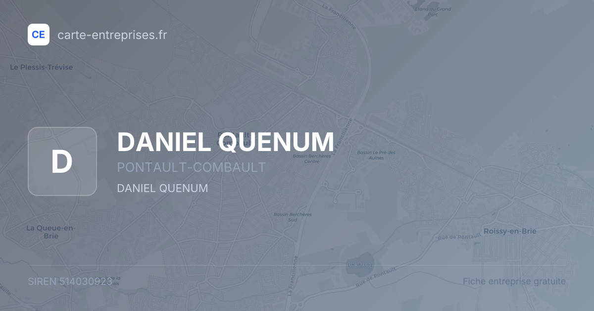 DANIEL QUENUM — 514030923 — fiche entreprise