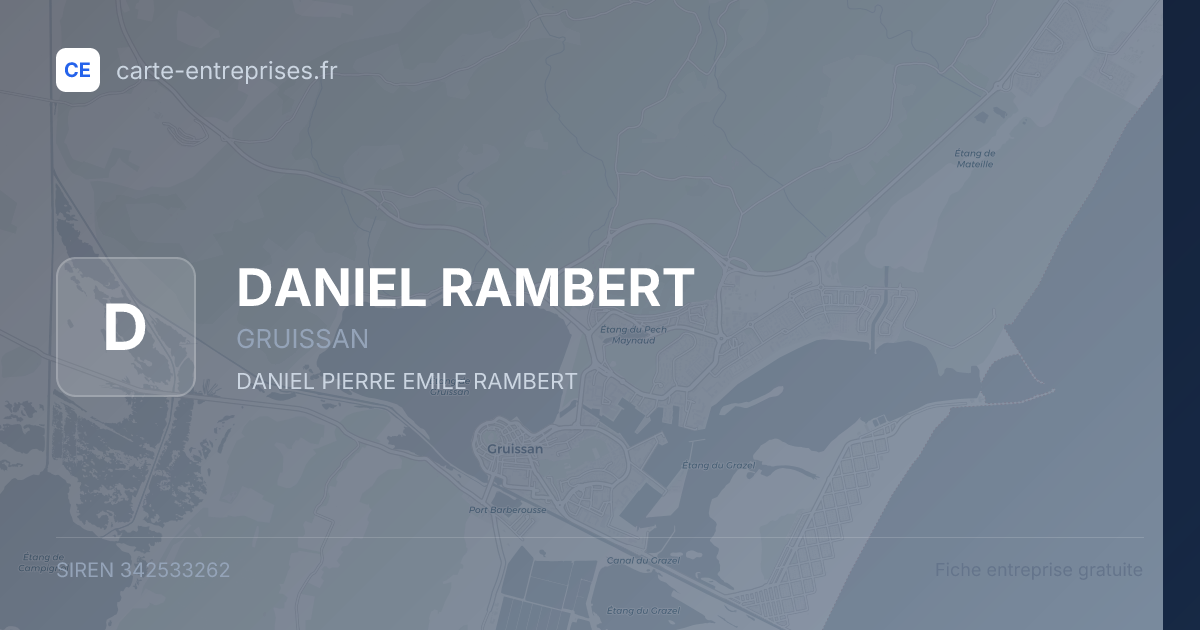 DANIEL RAMBERT — 342533262 — fiche entreprise