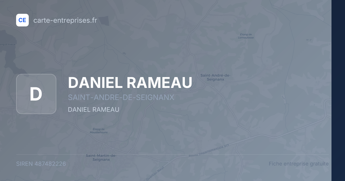 DANIEL RAMEAU — 487482226 — fiche entreprise