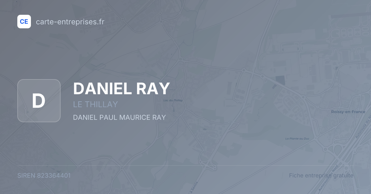 DANIEL RAY — 823364401 — fiche entreprise
