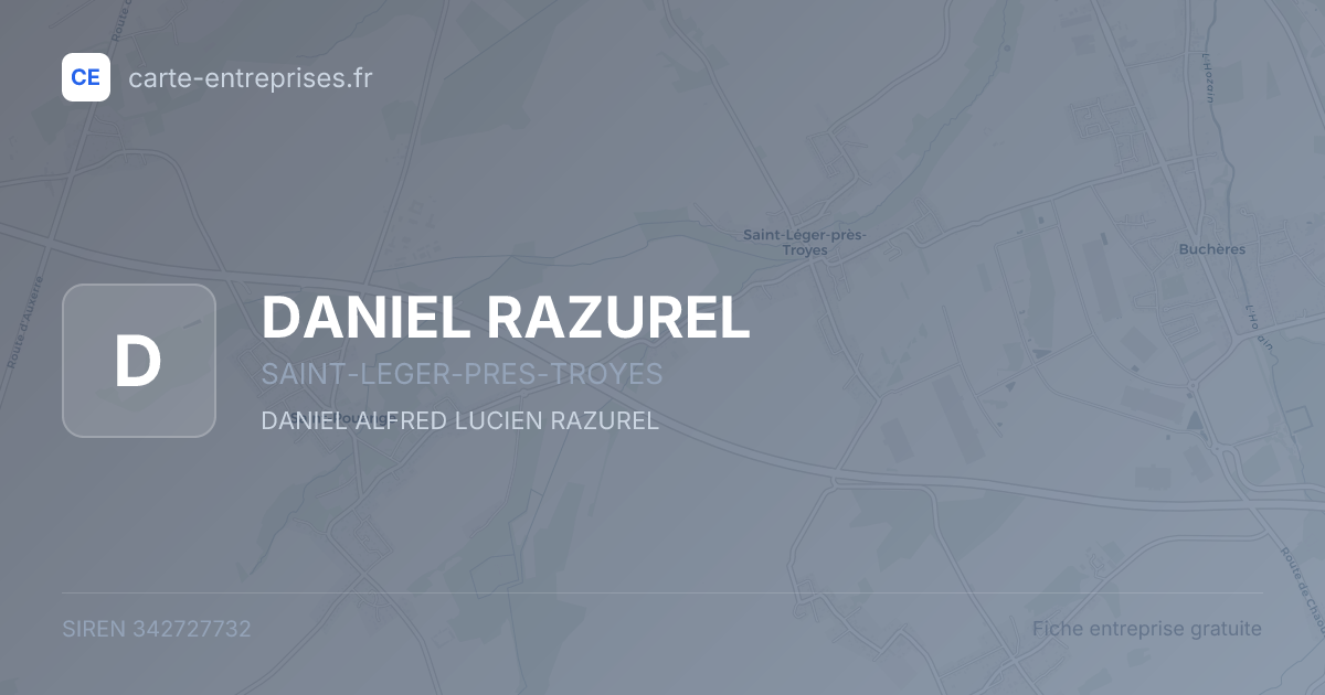 DANIEL RAZUREL — 342727732 — fiche entreprise