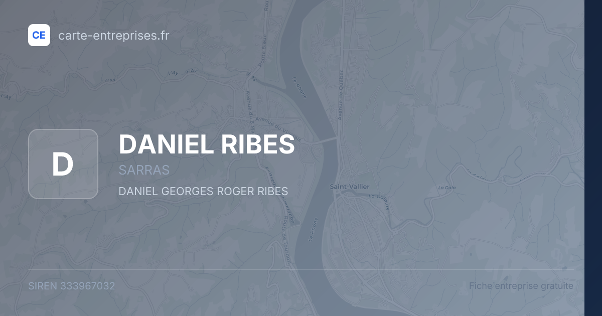 DANIEL RIBES — 333967032 — fiche entreprise