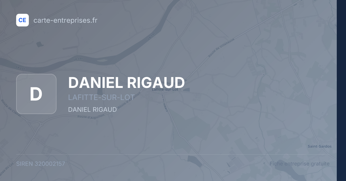 DANIEL RIGAUD — 320002157 — fiche entreprise