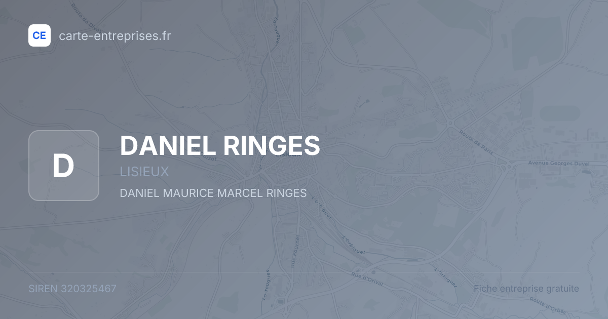 DANIEL RINGES — 320325467 — fiche entreprise