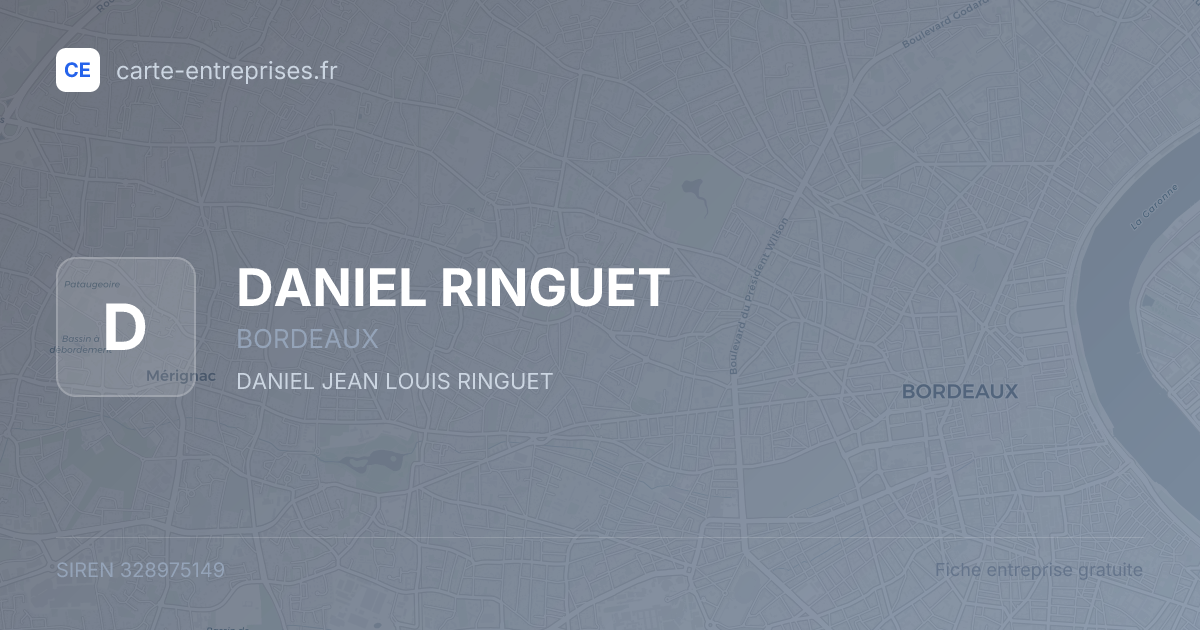 DANIEL RINGUET — 328975149 — fiche entreprise