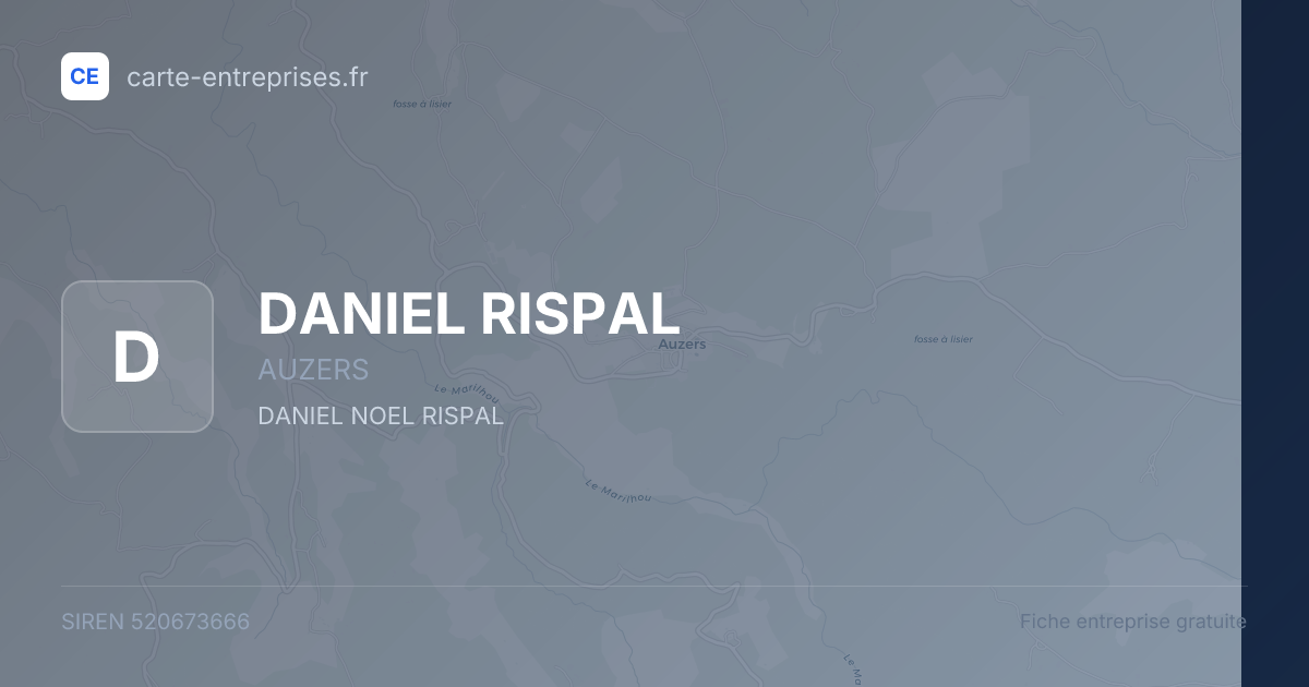 DANIEL RISPAL — 520673666 — fiche entreprise