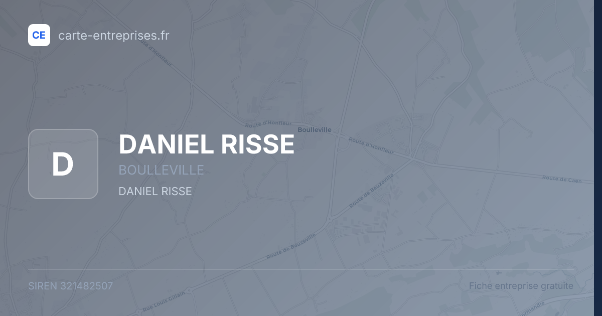 DANIEL RISSE — 321482507 — fiche entreprise