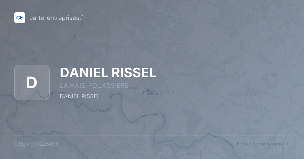 DANIEL RISSEL — 504225004 — fiche entreprise