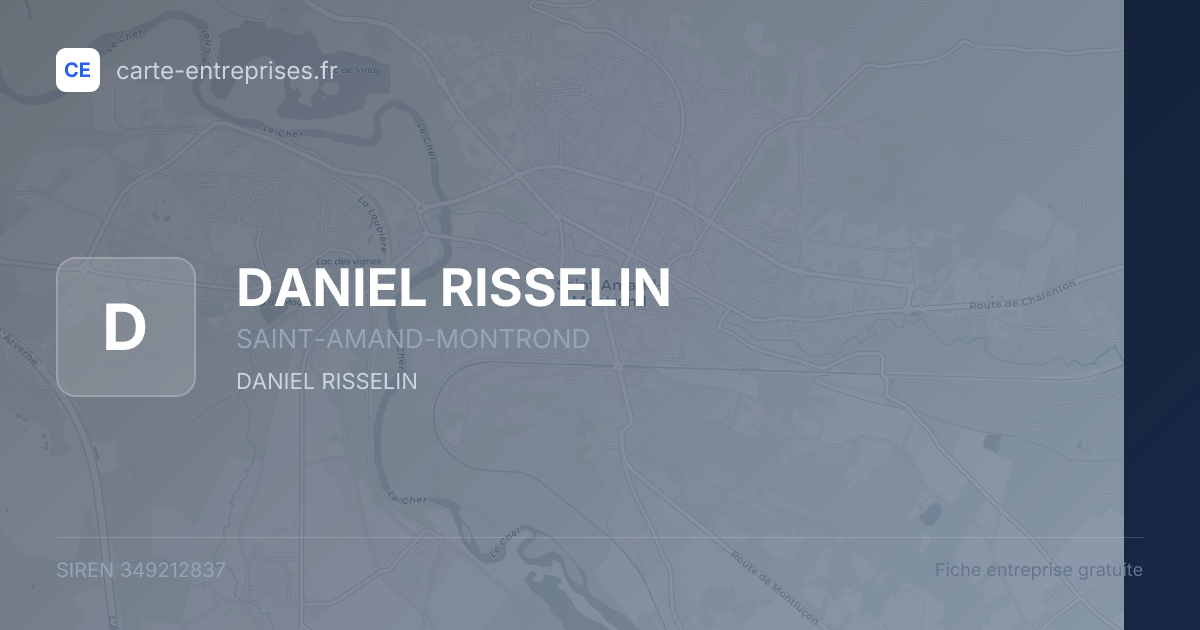 DANIEL RISSELIN — 349212837 — fiche entreprise