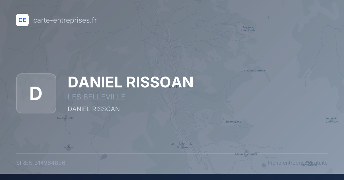 DANIEL RISSOAN — 314964826 — fiche entreprise