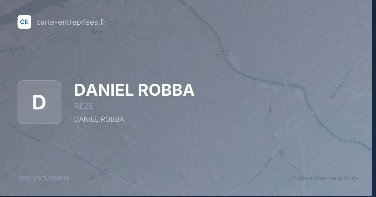 DANIEL ROBBA — 511795809 — fiche entreprise