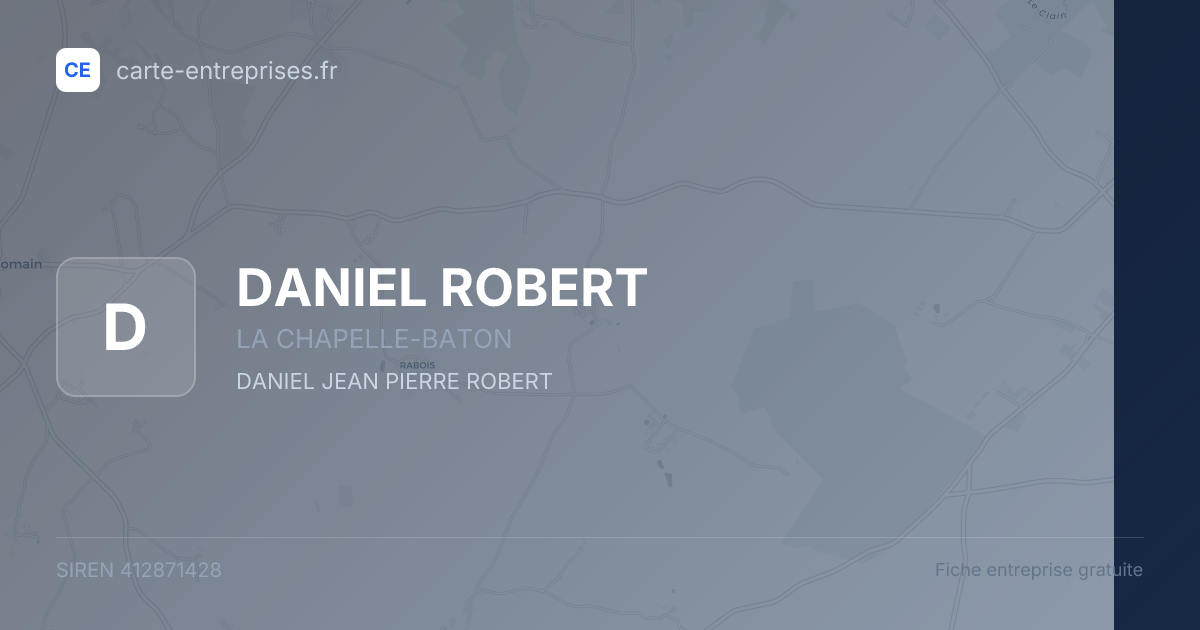 DANIEL ROBERT — 412871428 — fiche entreprise
