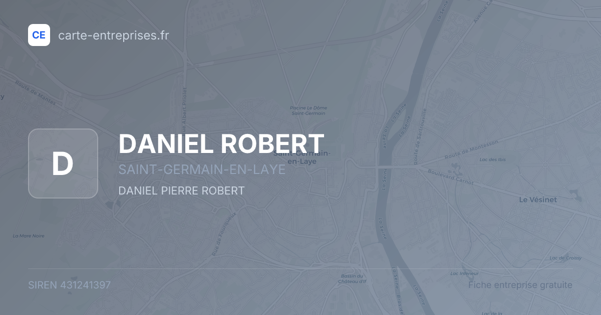 DANIEL ROBERT — 431241397 — fiche entreprise
