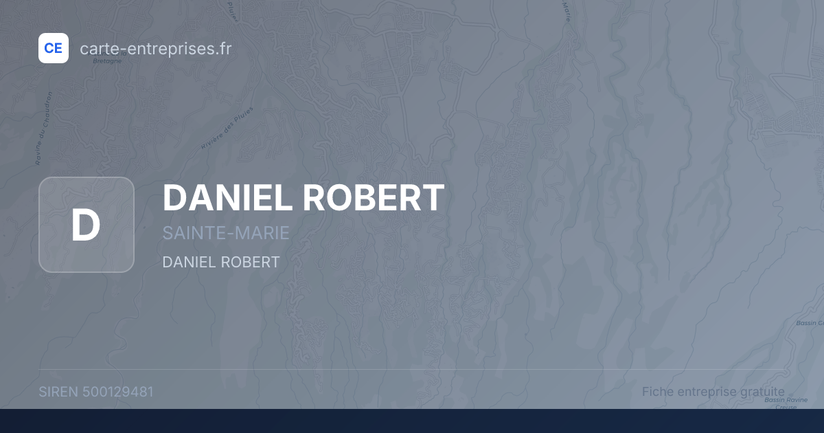 DANIEL ROBERT — 500129481 — fiche entreprise