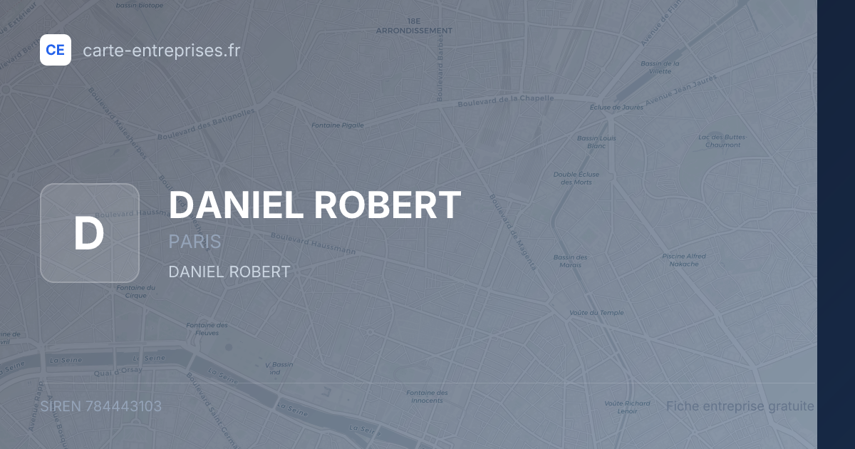 DANIEL ROBERT — 784443103 — fiche entreprise