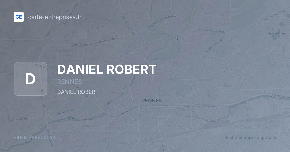 DANIEL ROBERT — 789206034 — fiche entreprise