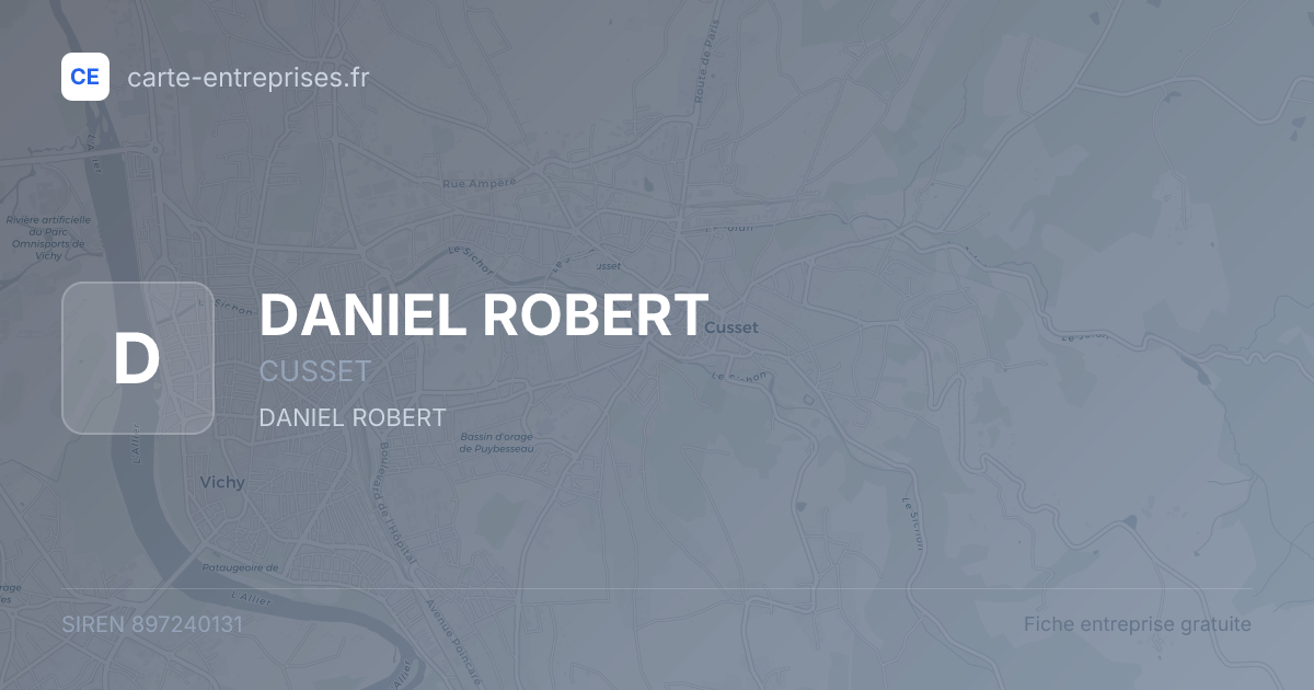 DANIEL ROBERT — 897240131 — fiche entreprise