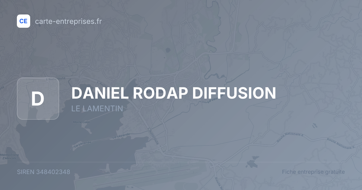 DANIEL RODAP DIFFUSION — 348402348 — fiche entreprise