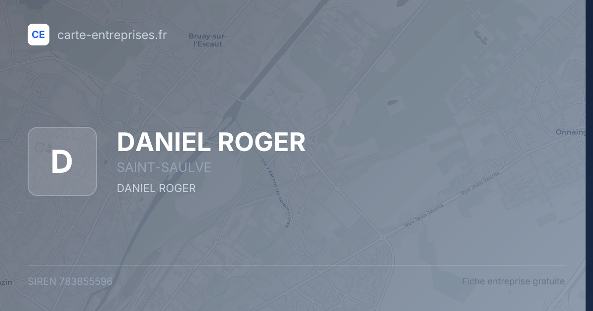 DANIEL ROGER — 783855596 — fiche entreprise