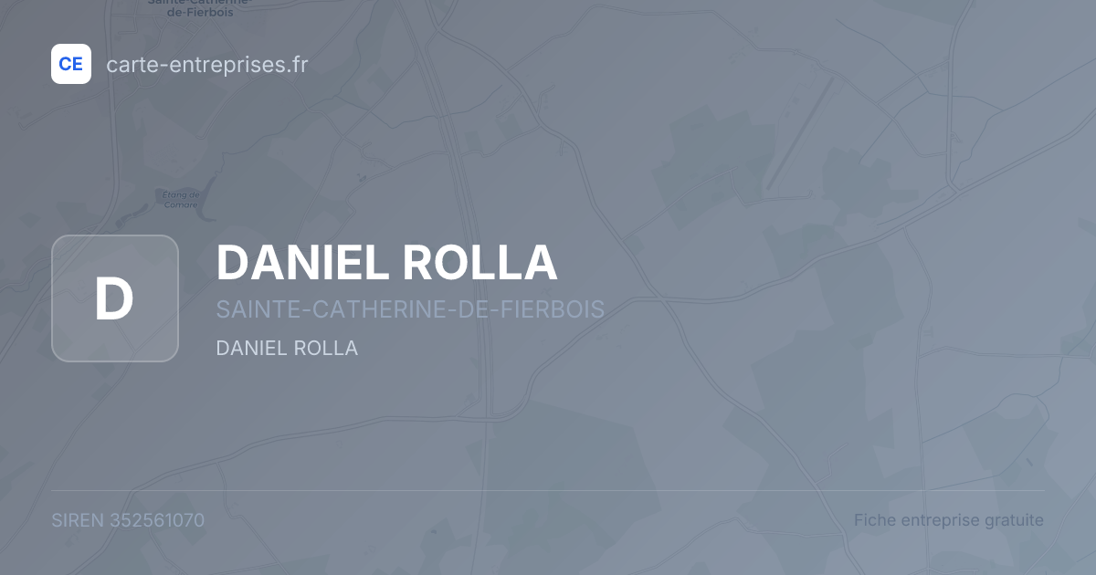 DANIEL ROLLA — 352561070 — fiche entreprise