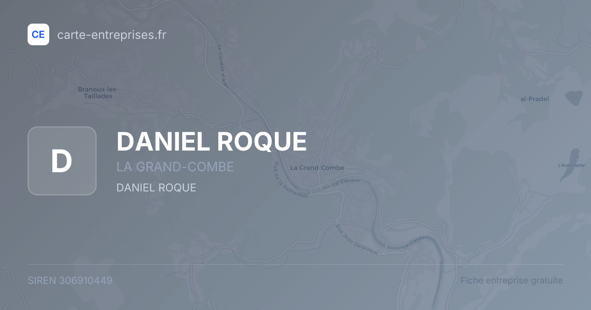 DANIEL ROQUE — 306910449 — fiche entreprise