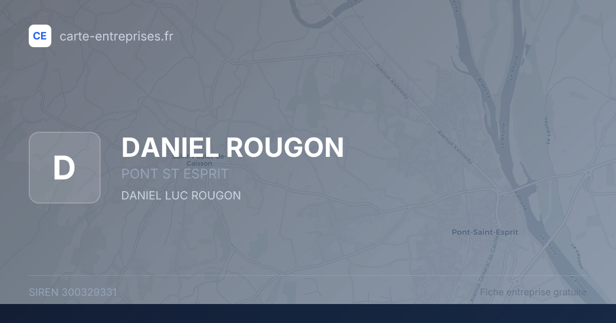 DANIEL ROUGON — 300329331 — fiche entreprise
