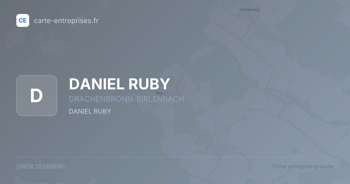 DANIEL RUBY — 352488191 — fiche entreprise