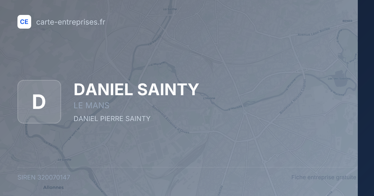 DANIEL SAINTY — 320070147 — fiche entreprise