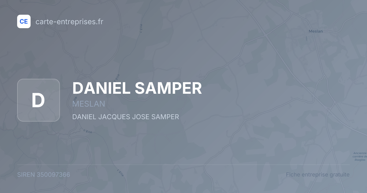 DANIEL SAMPER — 350097366 — fiche entreprise