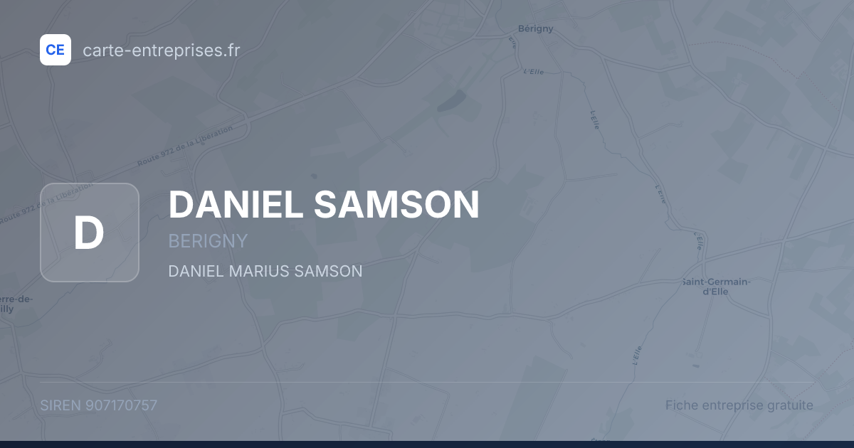 DANIEL SAMSON — 907170757 — fiche entreprise