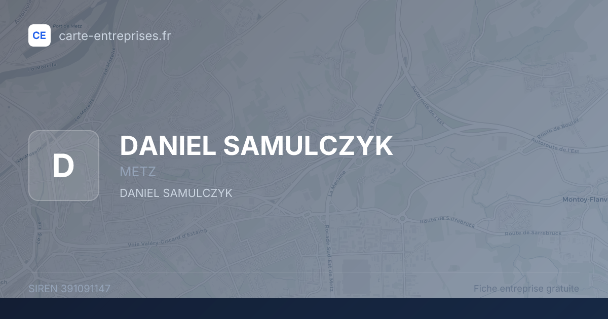 DANIEL SAMULCZYK — 391091147 — fiche entreprise