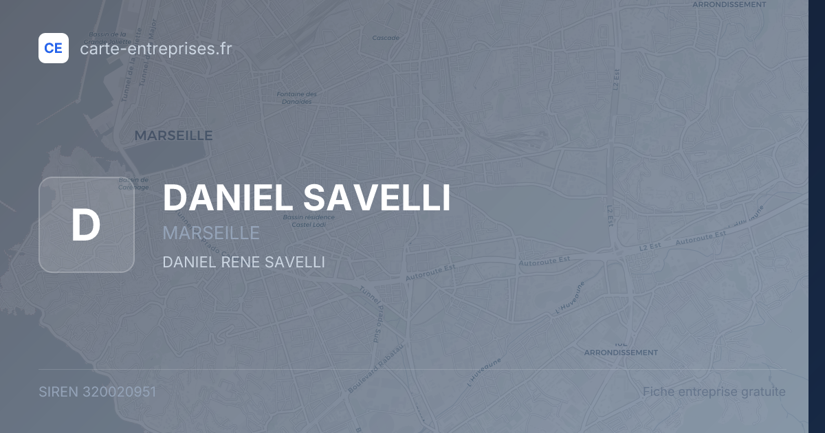 DANIEL SAVELLI — 320020951 — fiche entreprise
