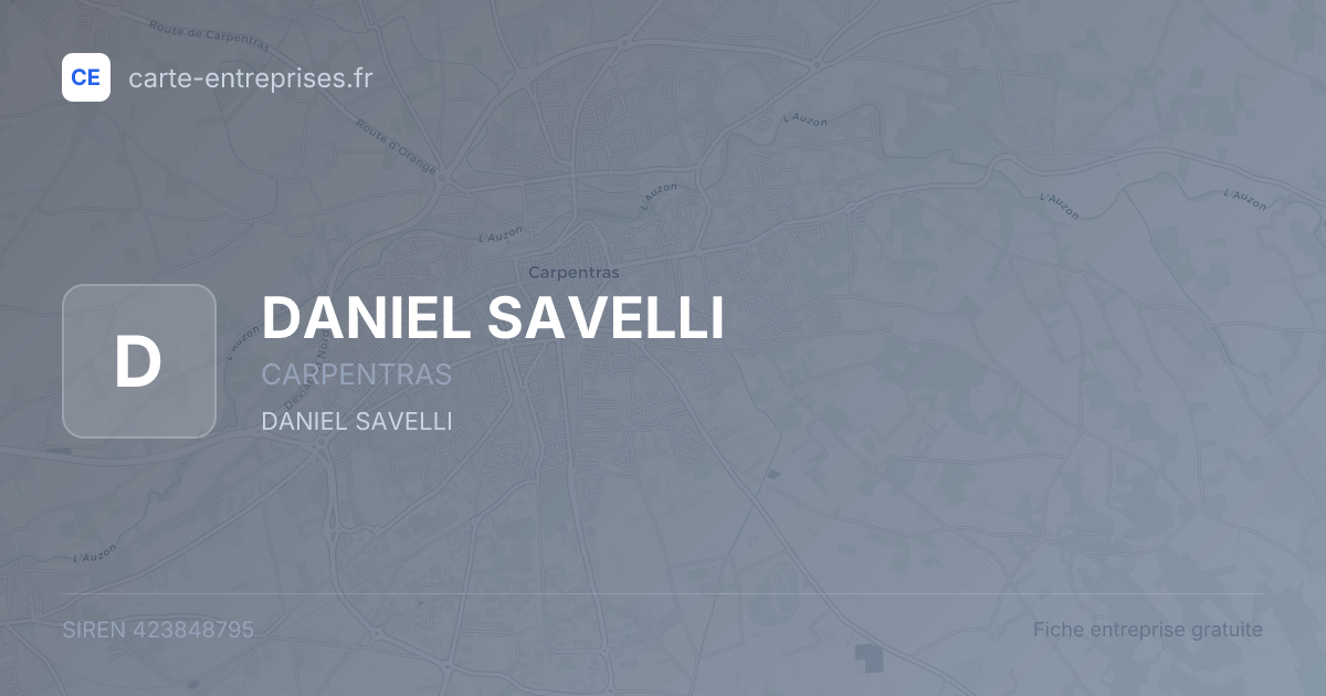 DANIEL SAVELLI — 423848795 — fiche entreprise