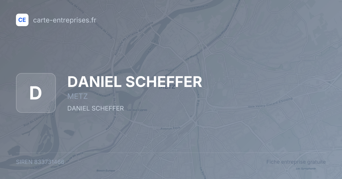 DANIEL SCHEFFER — 833731466 — fiche entreprise