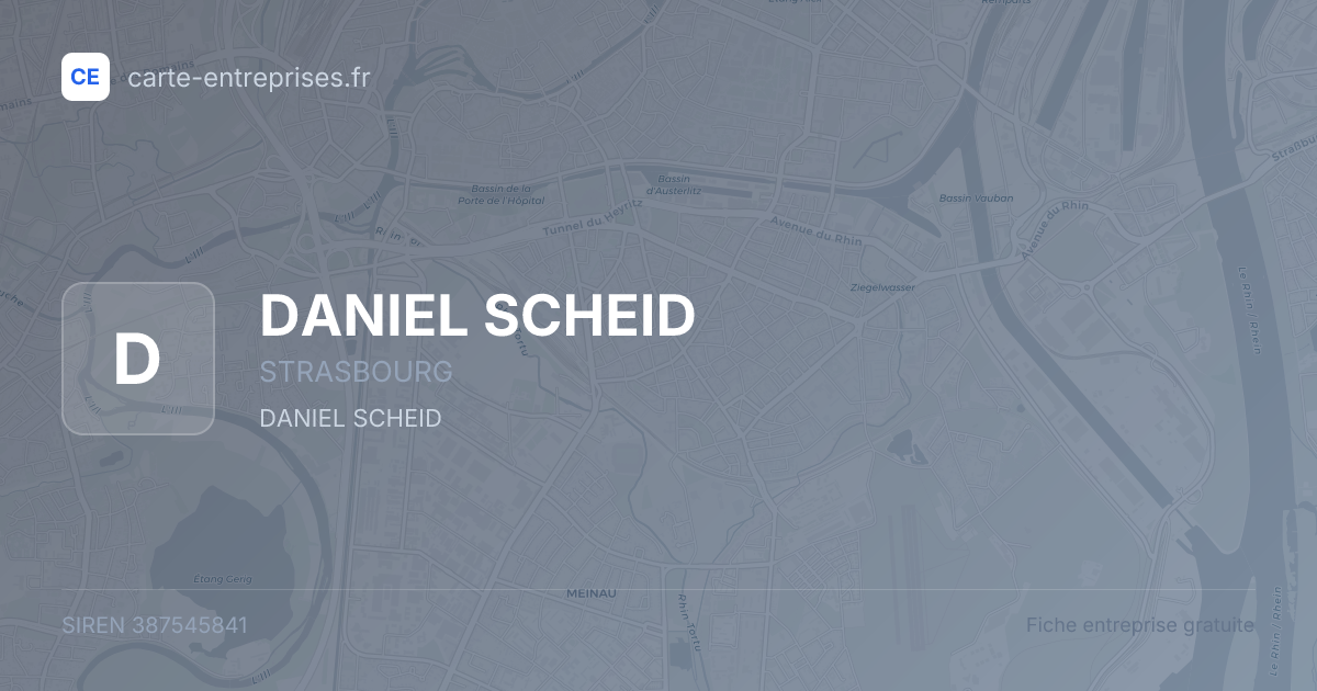 DANIEL SCHEID — 387545841 — fiche entreprise