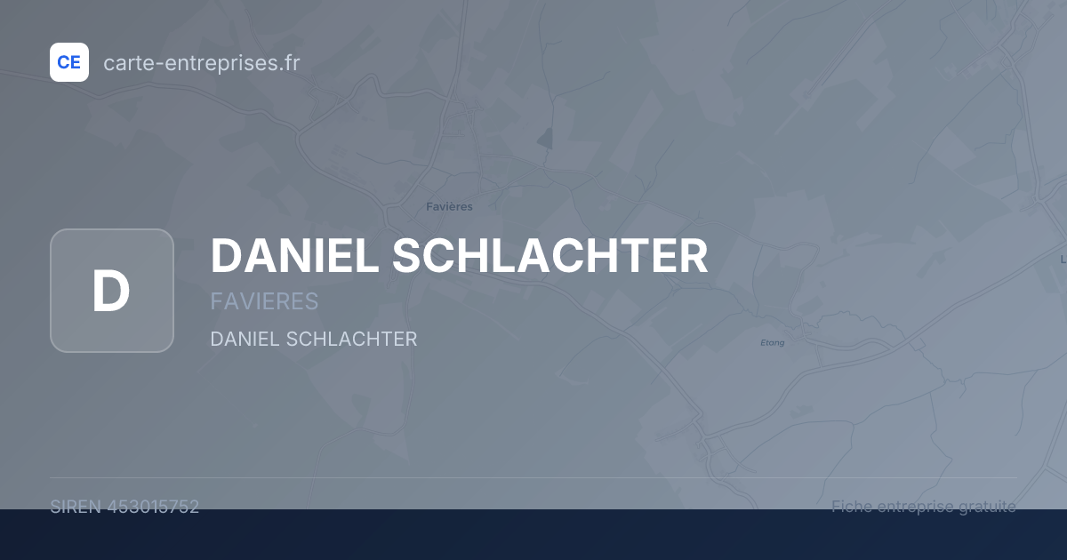 DANIEL SCHLACHTER — 453015752 — fiche entreprise