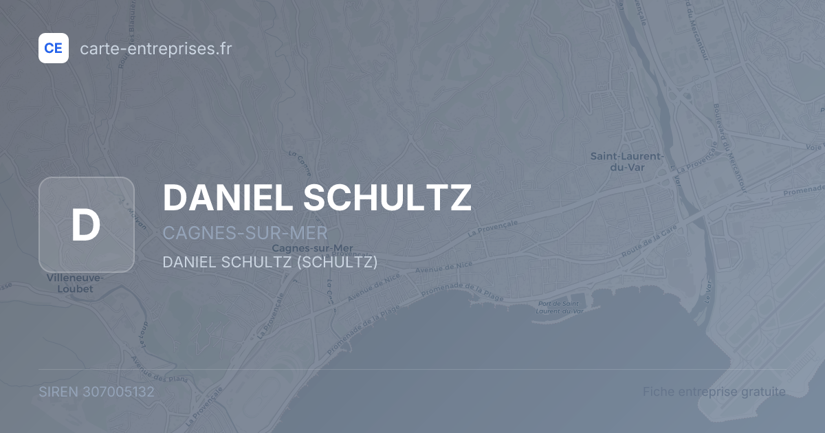 DANIEL SCHULTZ — 307005132 — fiche entreprise