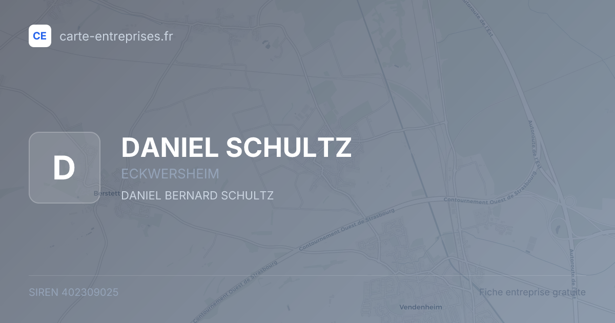 DANIEL SCHULTZ — 402309025 — fiche entreprise