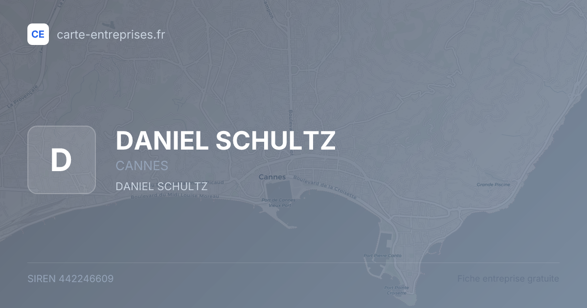 DANIEL SCHULTZ — 442246609 — fiche entreprise