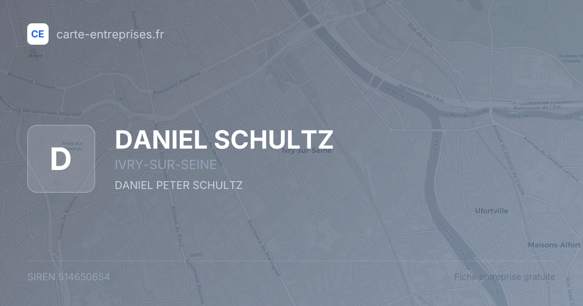 DANIEL SCHULTZ — 514650654 — fiche entreprise