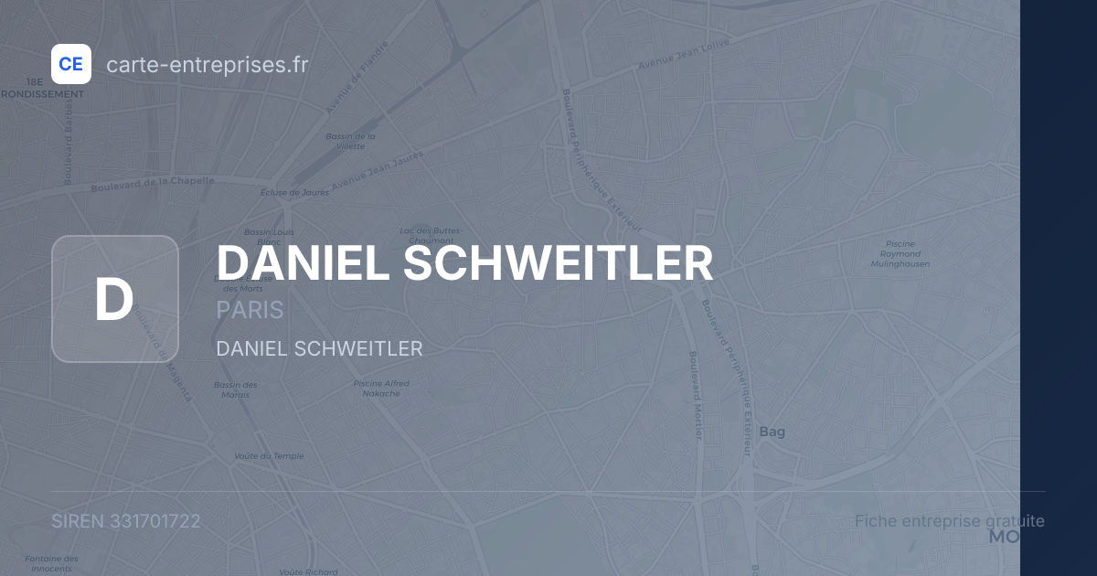 DANIEL SCHWEITLER — 331701722 — fiche entreprise