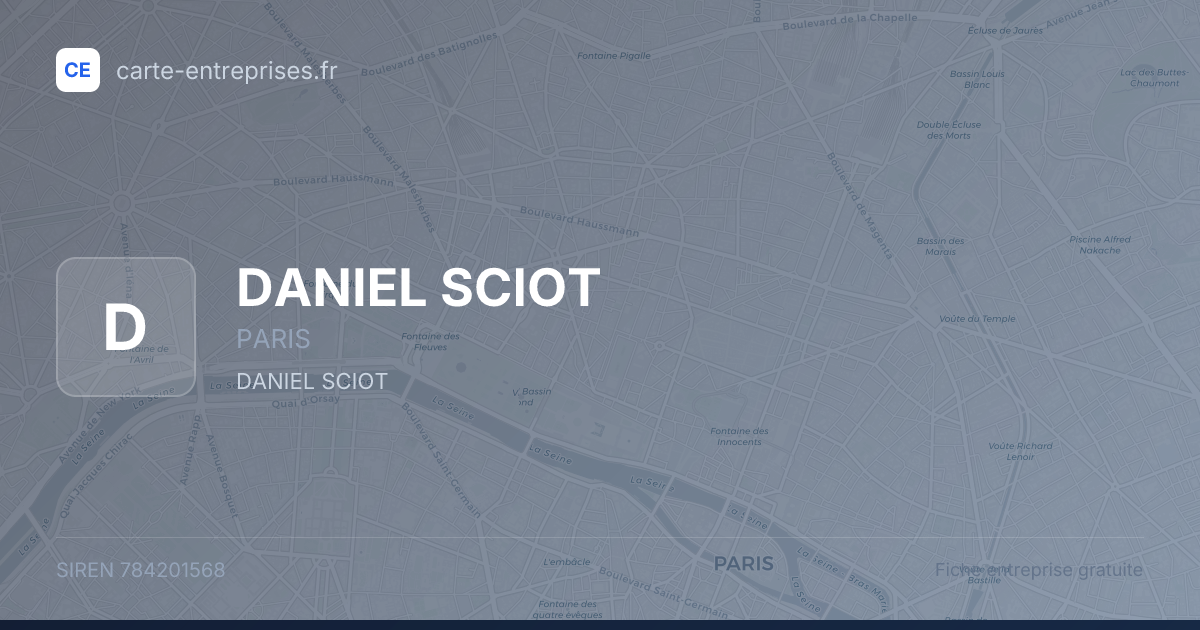 DANIEL SCIOT — 784201568 — fiche entreprise