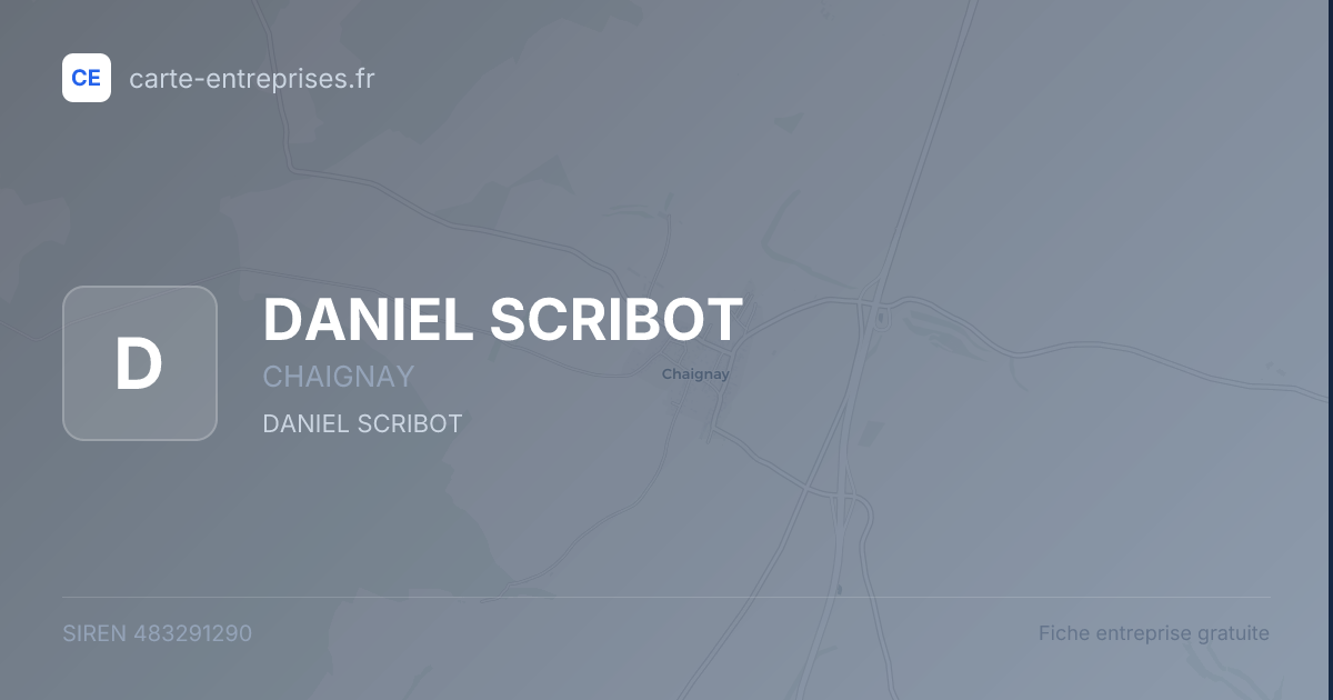 DANIEL SCRIBOT — 483291290 — fiche entreprise