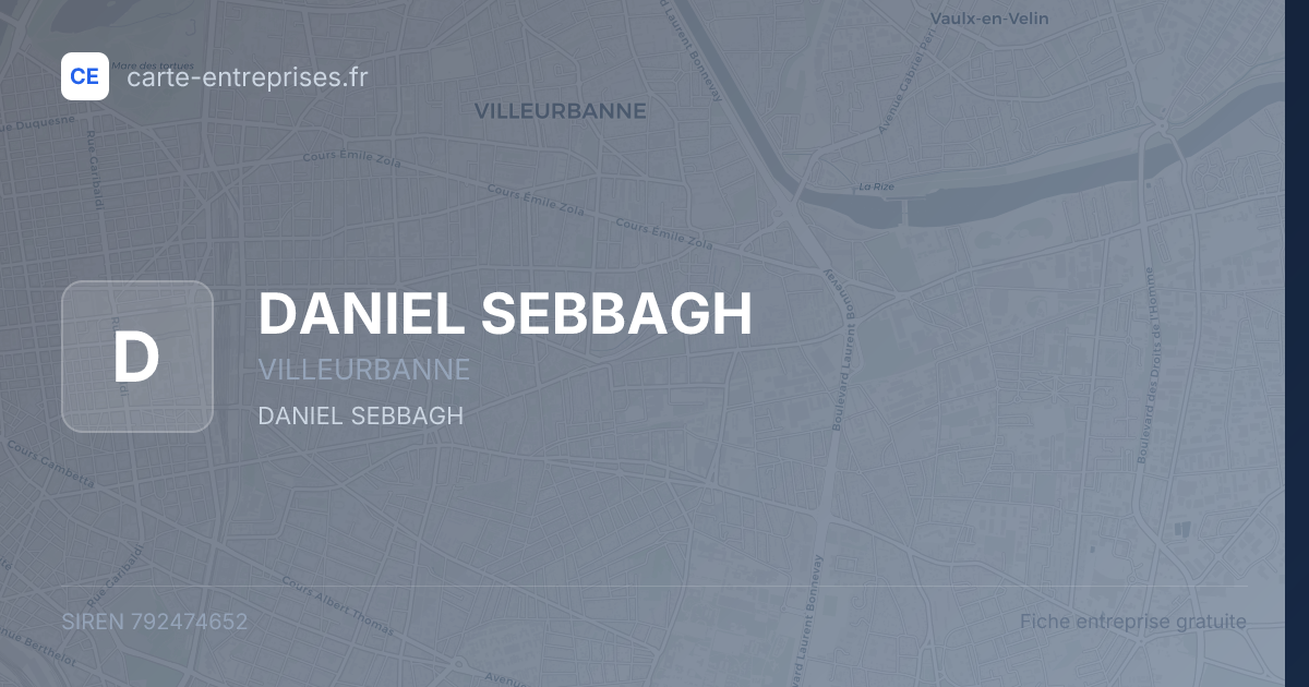 DANIEL SEBBAGH — 792474652 — fiche entreprise