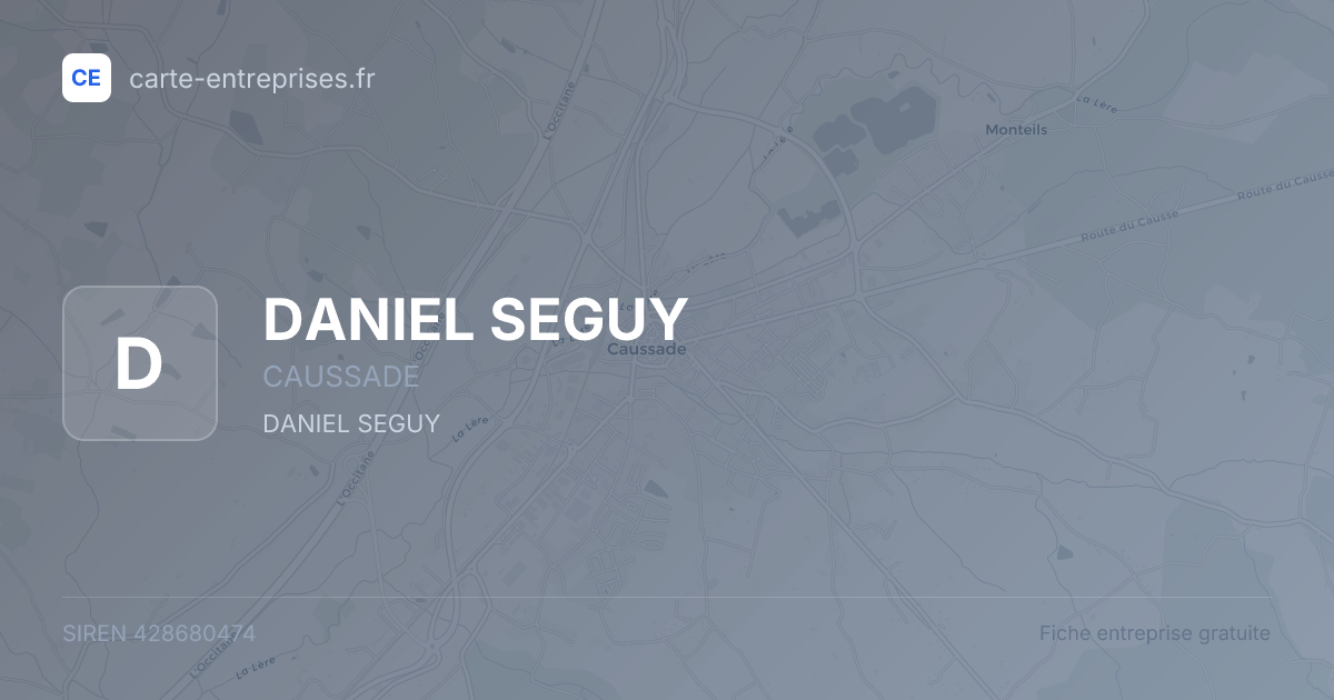DANIEL SEGUY — 428680474 — fiche entreprise